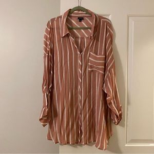 Torrid size 4 striped button up
